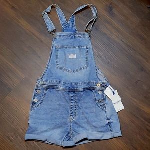 Wallflower Denim Short Overalls